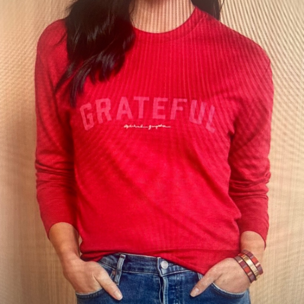 Spiritual Gangster "Grateful" hot pink sweater